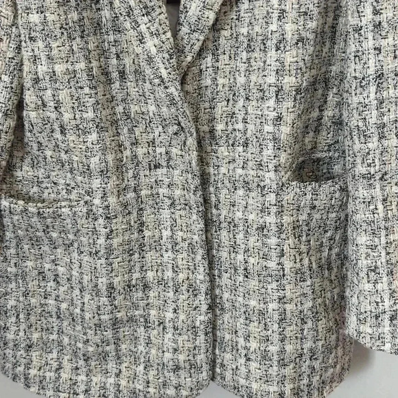 Rachel Zoe Women Gray And Black Blazer Size 10 - Picture 4 of 11